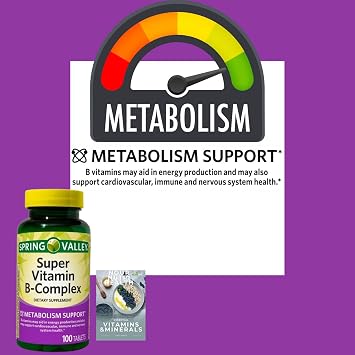 Pack of 1 SV Super Vitamin B-Complex Tablets Dietary Supplement Value Size, 100 Count (Over 3 Months Supply)+ Exclusive nnh e-Book Vitamin Guide Included