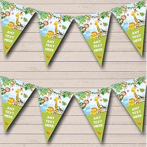 Personalised Safari Jungle Bunting Banner Cover