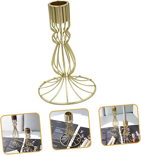 Miniatura 7 de HOMSFOU Portavelas decorativos para velas decorativas de té moderno, candelabro decorativo para decoración nórdica, candelabro abstracto para