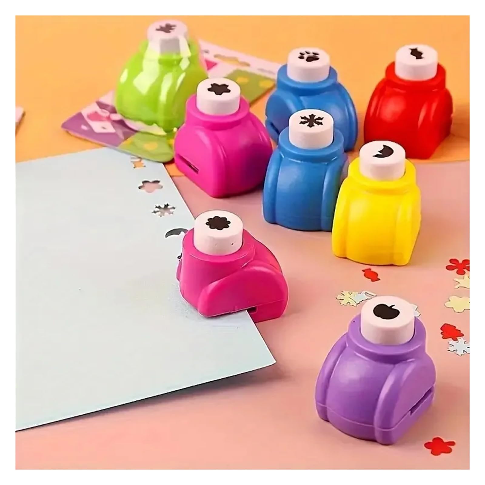 perforadora de papel artesanal Mini perforadora de relieve de 10/20 piezas, corte de papel hecho a mano, adecuada for hacer tarjetas de felicitación de cumpleaños de bricolaje(10 patterns)