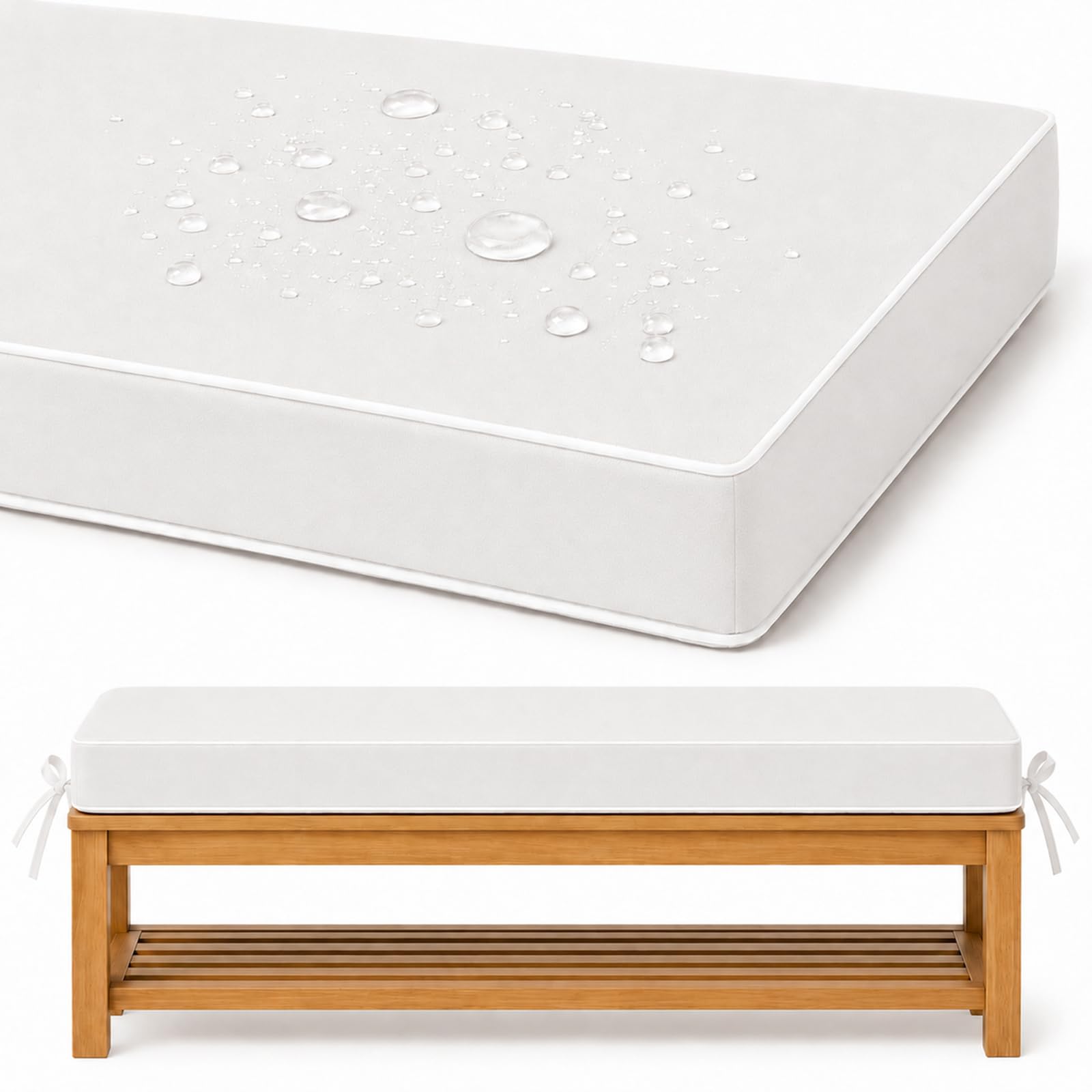 Waterproof Bench Pad - Cushions for Outdoor Furniture, Garden Seat Cushion