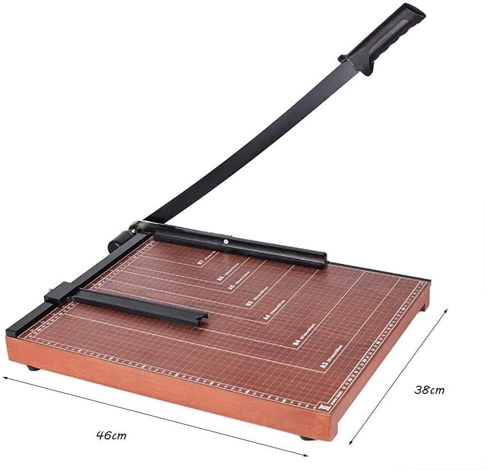 Taglierina per carta, taglierina per carta A4, Guillotine Paper Cutter with Wooden Base - Precision Photo Cropper for Postcards and Normal Paper Cutting