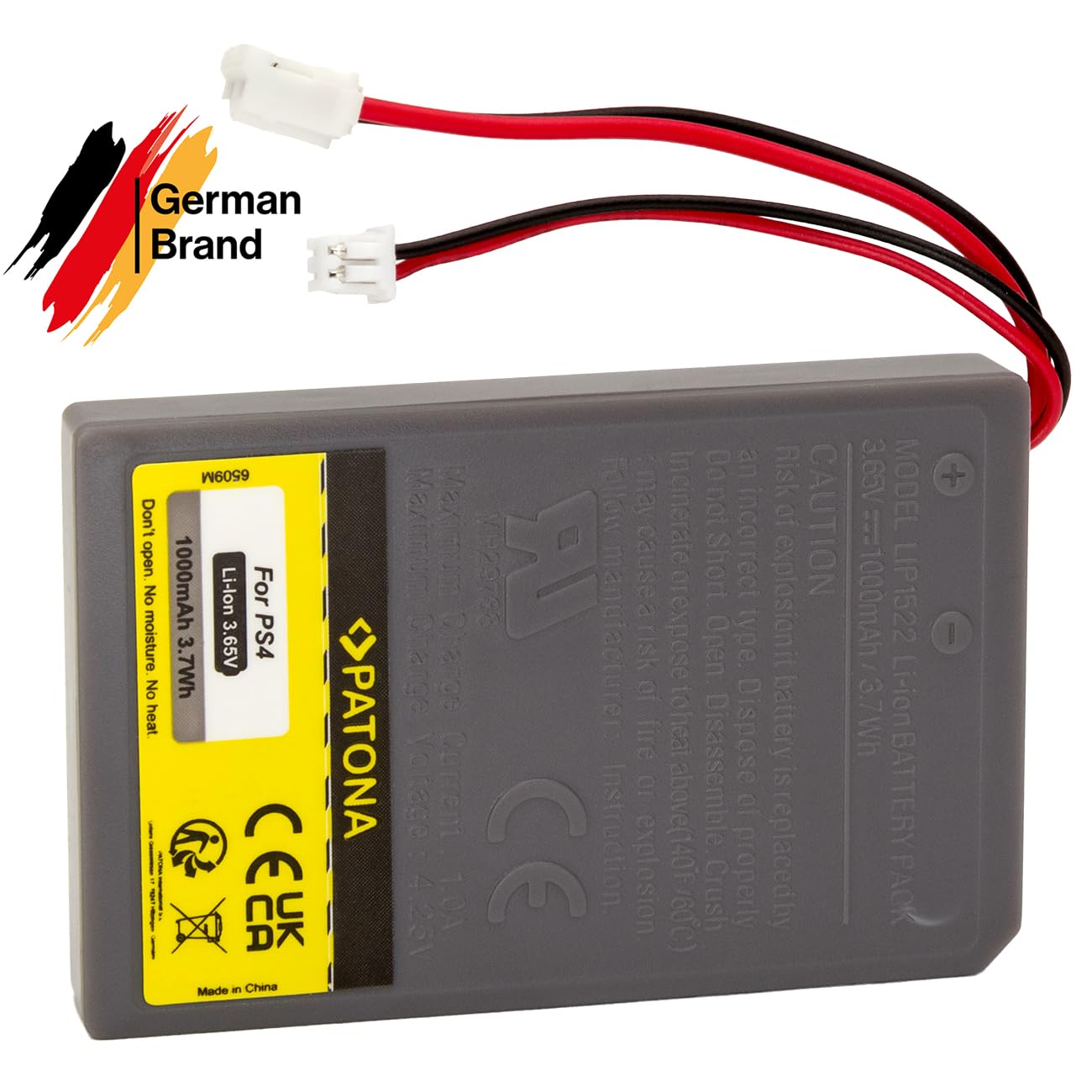 PATONA 2x Akku Ersatz für Sony LIP1522 Batterie Kompatibel mit PlayStation 4 PS4 Controller V1 V2 CUH-ZCT2 CUH-ZCT1E CUH-ZCT1H