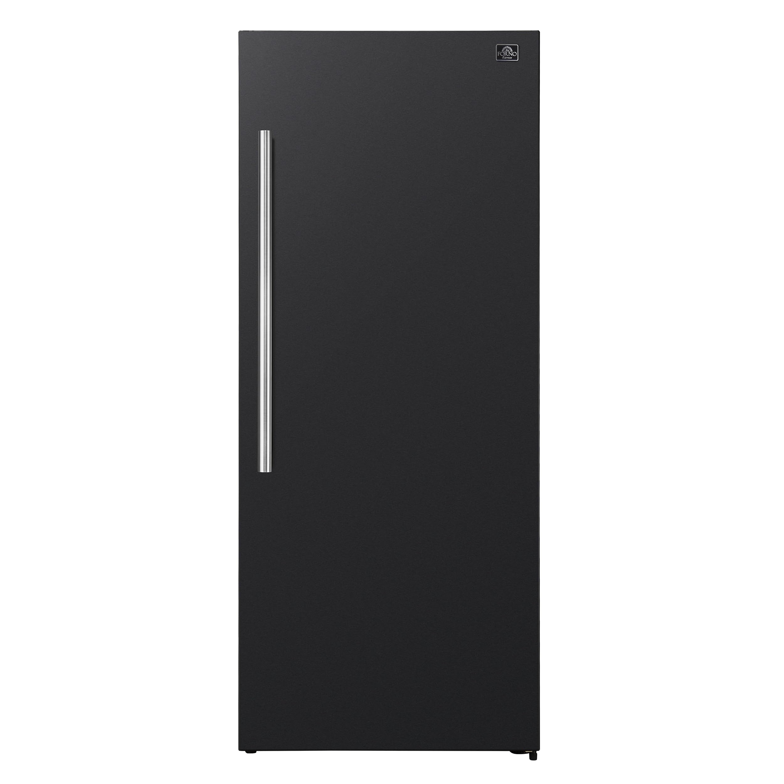 Forno Maderno 28" Convertible Upright Freezer/Refrigerator, 13.6 Cu.Ft., Energy Efficient Storage With Antique Brass And Stainless Steel Handles, Right Swing Door - Black on Fridge.com - View 2