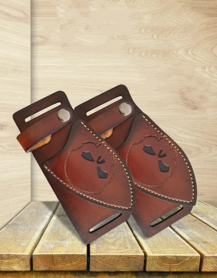 1PC Knife Sheath, Leather Protective Case for Belt with Snap Closure is Suitable for Home, Outdoor, Farm