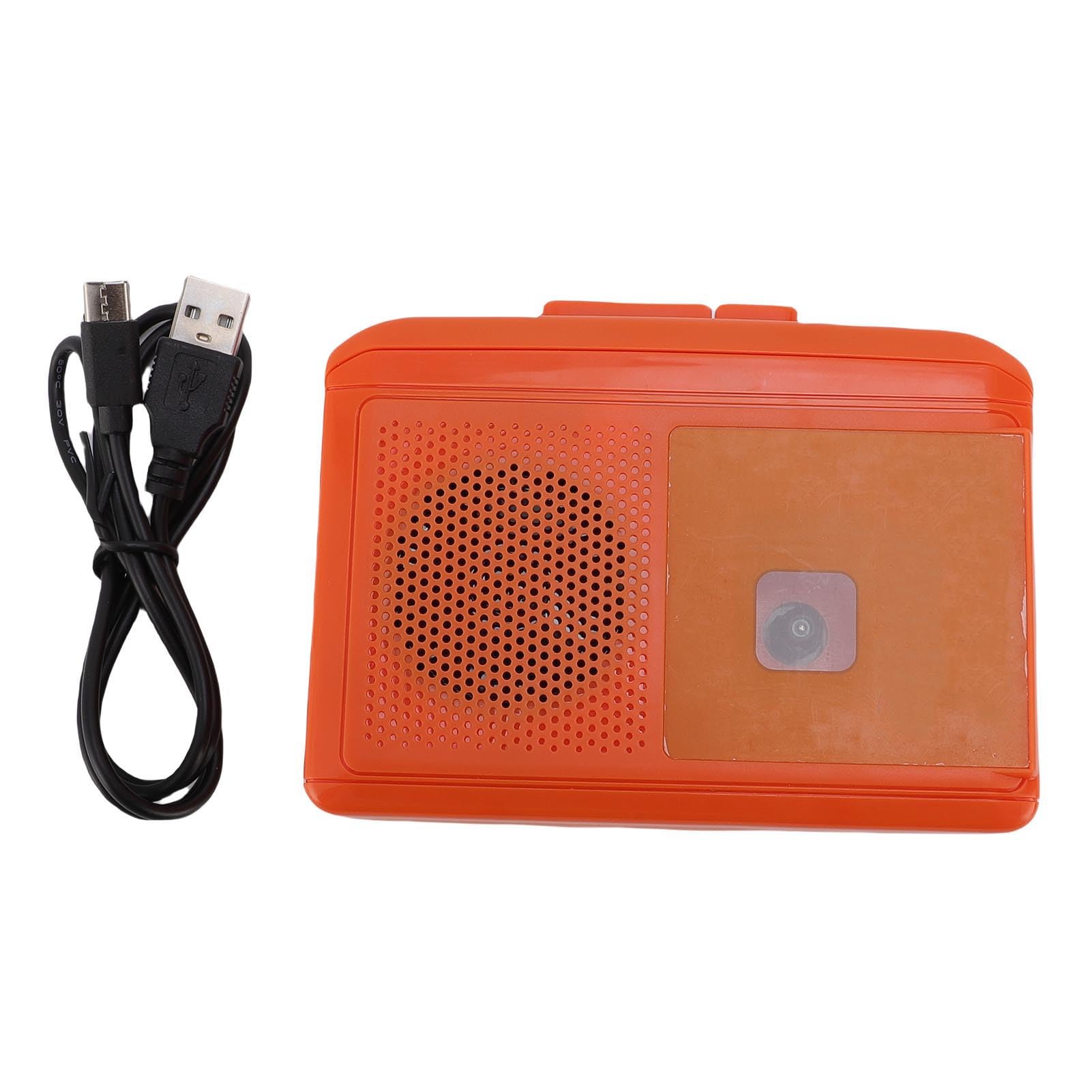 Cuifati Lecteur de Cassettes Portable, Magnétophone Vintage avec Rembobinage Rapide, Haut-Parleur intégré et Prise Casque, alimenté par 2 Piles AA ou USB C pour Une écoute Personnelle et