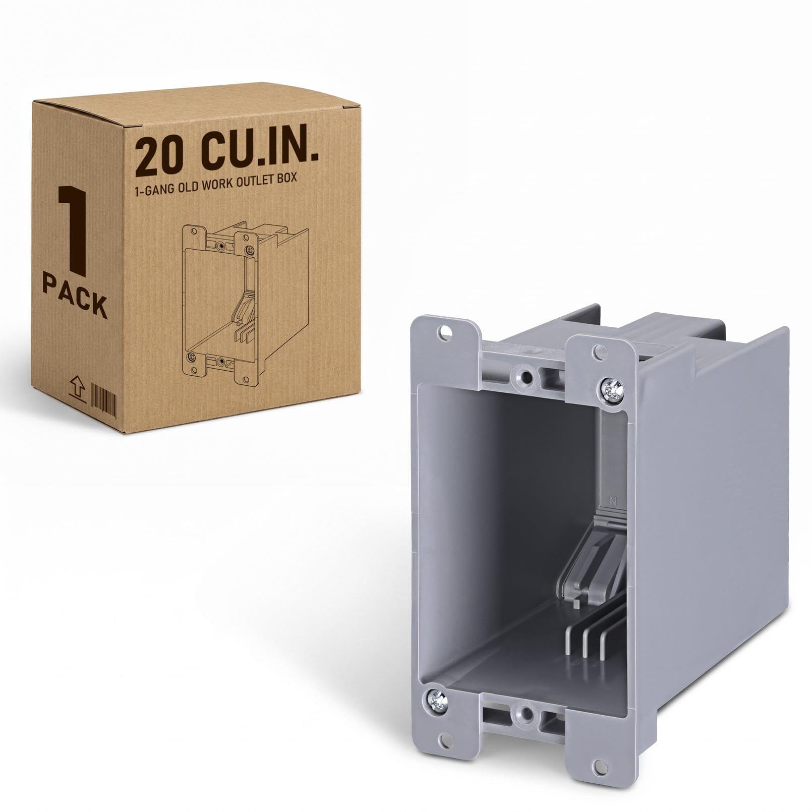 【OUTLET】SOLID ショートボード グレー LEONLITE 20 Cubic Inch Old Work Electrical Outlet Box One Gang