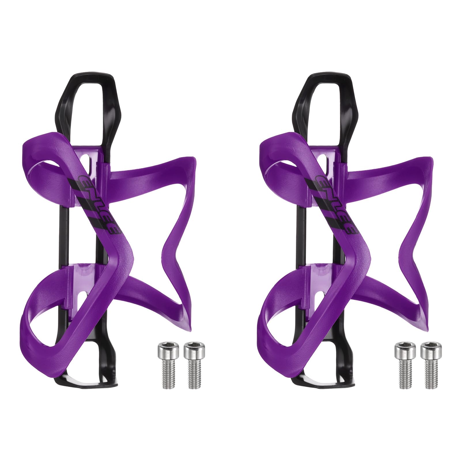 sourcing map 2pcs Bicycle Water Bottle Holder Adjustment Right Load Bike Bottle Cages Cycling Cup Holder for MTB Road Gravel, Purple