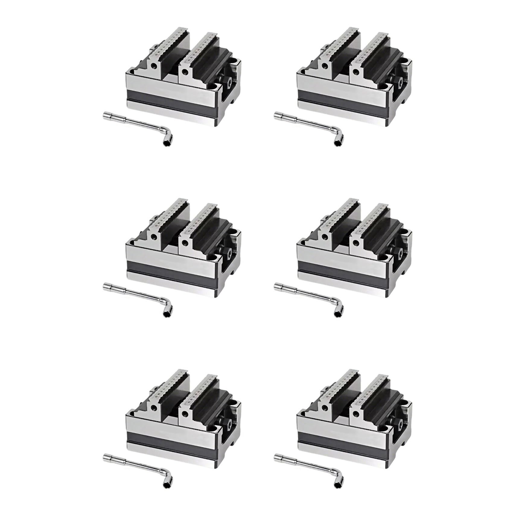 Jnchdghwa As Shown 6X Turntable Fixture Cnc Concentric Vise Self Centering Cnc Pliers Cnc Machining Center Concentric Flat Pliers 6-60Mm