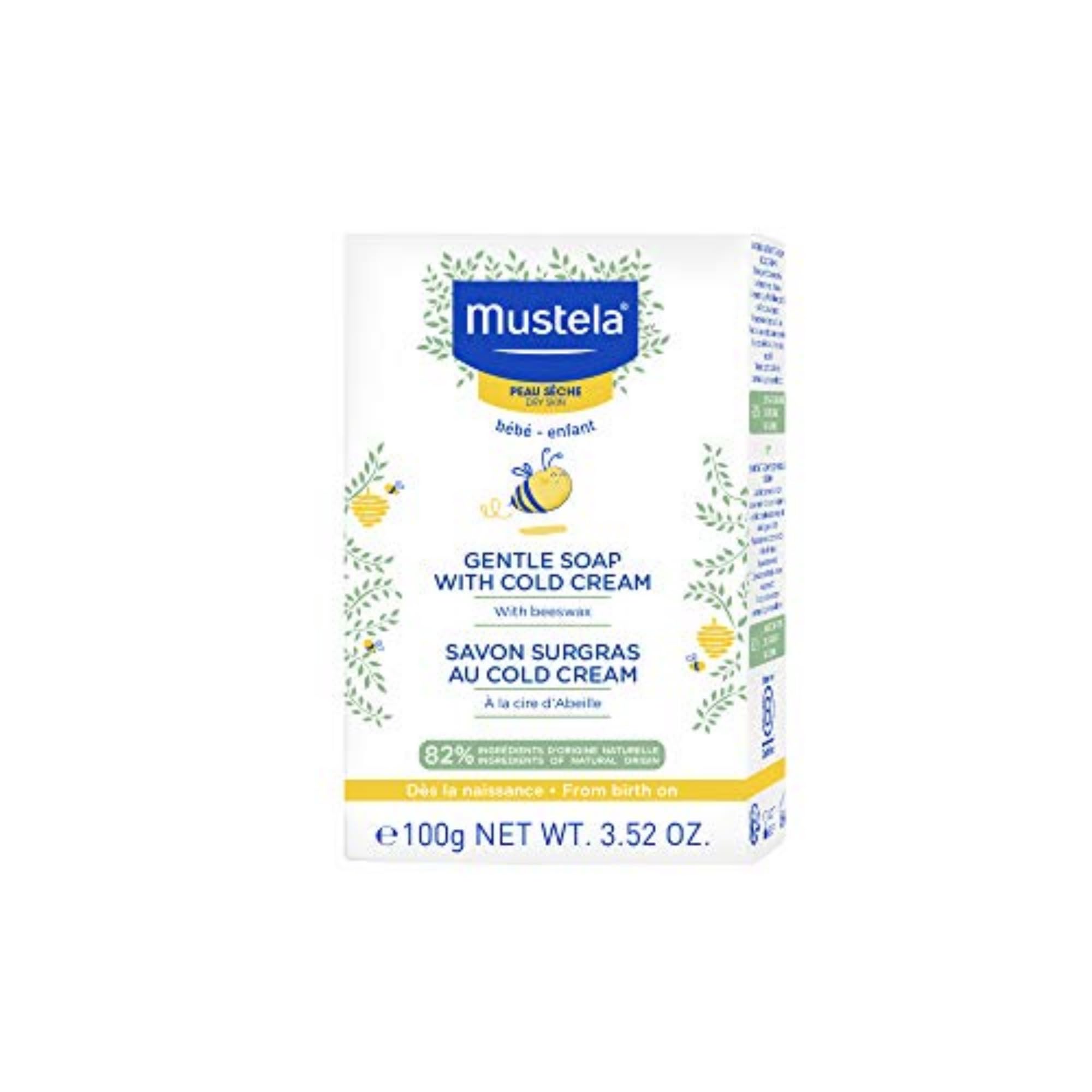 Baby Gentle Soap Bar Soap for Dry Skin with Natural Avocado, Cold Cream, Beeswax & Shea Butter 3.52 oz, Pack of 1