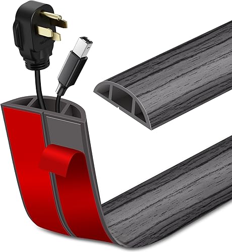 Miniatura 19 de Cubierta de Cable para Suelo Autoadhesiva Ocultador de Cables Cubiertas de Cable de Extensión para Suelo para Protector de Cable de Alimentación