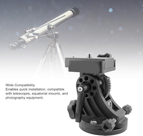 Telescope Mount, Skywatcher Telescope Base, 70° Adjustable Aluminum Alloy Equatorial Wedge Equipment Latitude Base, Astronomy Accessories
