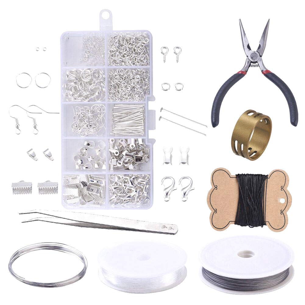 PoeHXtyy Earring Making Supplies Kit with Earring Hooks, Earring Backs, Earrings Posts and Earring Making Findings for Adult