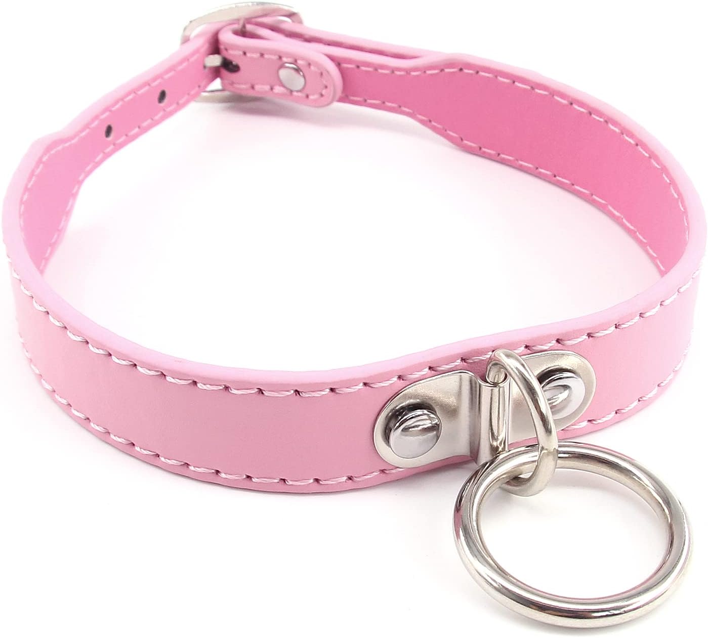 Women and Men's Punk Style Leather Choker Collar, Ladies Gothic Costume Collar Necklace