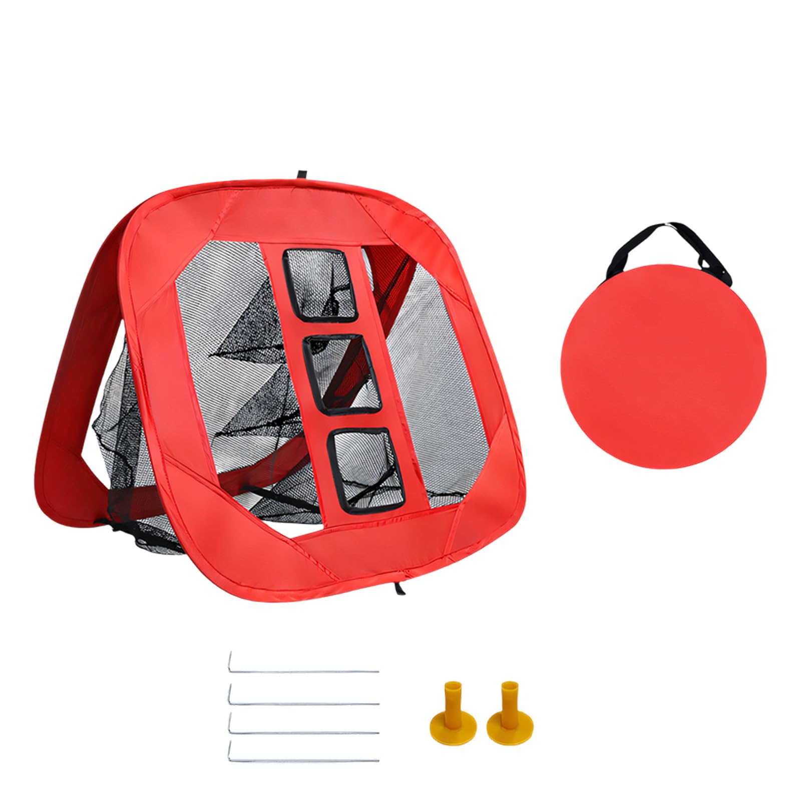 Red de entrenamiento de golf compacta para astillar y lanzar, incluye bolsa de transporte, red de golf de tela Oxford de instalación rápida