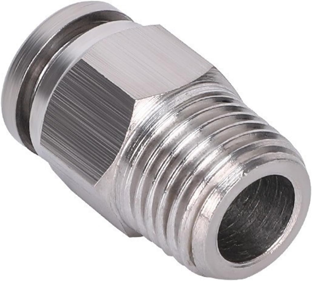 304 Stainless Steel Pneumatic Quick Connector PC8-02 Threaded Straight-Through PC4-M5 Air Pipe Plugs 6-01 1Pcs(Stainlesssteelpc6-02)