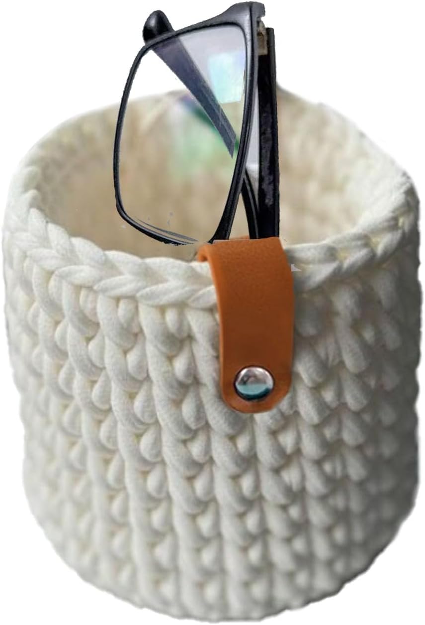 Crochet Glasses Storage Tube Standing Eyeglass Holder Eye Glasses Cases
