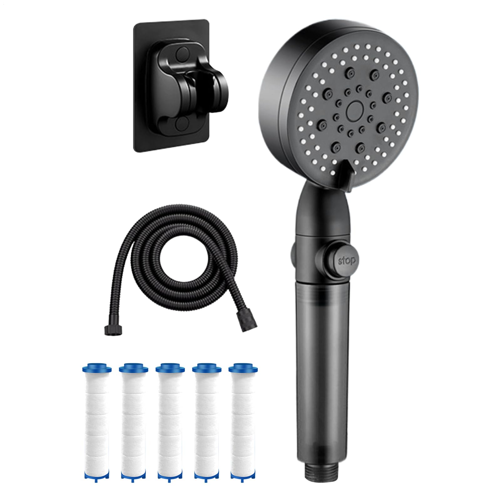 Pommeau de douche filtré haute pression avec jet modulable pour camping-car