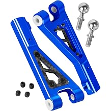 RC Front Upper Suspension Arms Upgrades Part for 1/7 Felony 6S BLX Infraction 6S BLX Limitless 6S BLX,1/8 Typhon 6S,Alloy Aluminium Front Upper A Arms w/Pivot Balls,2pcs,Navy Blue