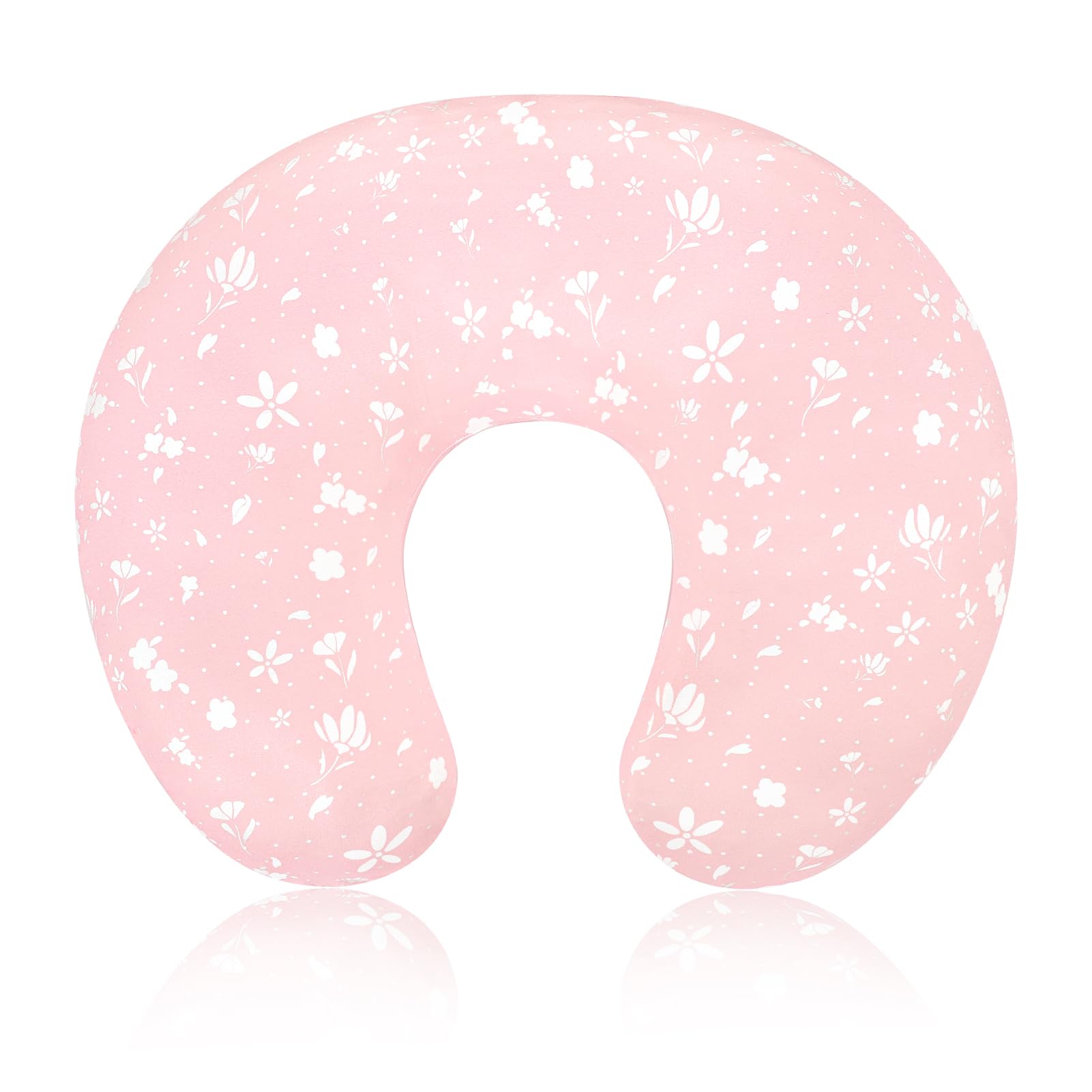 Man Fai Sky Nursing Pillow Cover, Stretchy and Soft Pillow Slipcover for Baby Boys Girls, Breastfeeding Pillow Covers for Newborn Infants, Pink, Tiny