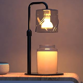 Candle Warmer Lamp with Timer Dimmer, with 2 Bulbs,Adjustable Height, for Mom,Birthday Gifts for Women,for Yankee Jars,for Room Home Decor (Black)