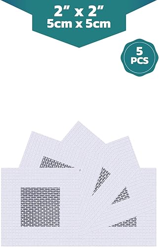Miniatura 2 de benvesa Parche para paneles de yeso, 2 x 2 pulgadas, 5 piezas, kit de reparación de parches de pared, (2x2-5P)