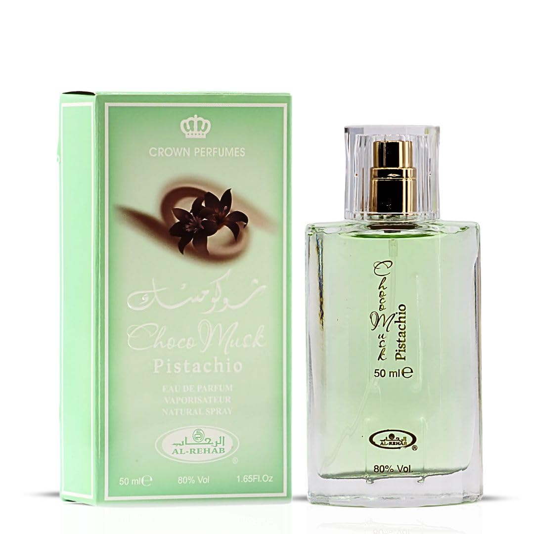 Al-Rehab Choco Musk Marshmallow & Pistachio Eau de Parfum Sprays 50ml (1.65 oz) | Gourmand Perfume with Chocolate & Vanilla | Long-Lasting Sweet Fragrances (Bundle) - Image 2