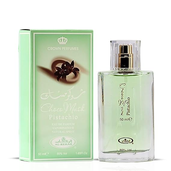 Al-Rehab Choco Musk Marshmallow & Pistachio Eau de Parfum Sprays 50ml (1.65 oz) | Gourmand Perfume with Chocolate & Vanilla | Long-Lasting Sweet Fragrances (Bundle)