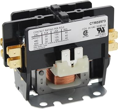 OEM Replacement for Trane Double Pole / 2 Pole 30 Amp 24v Condenser Contactor Relay CTR2573