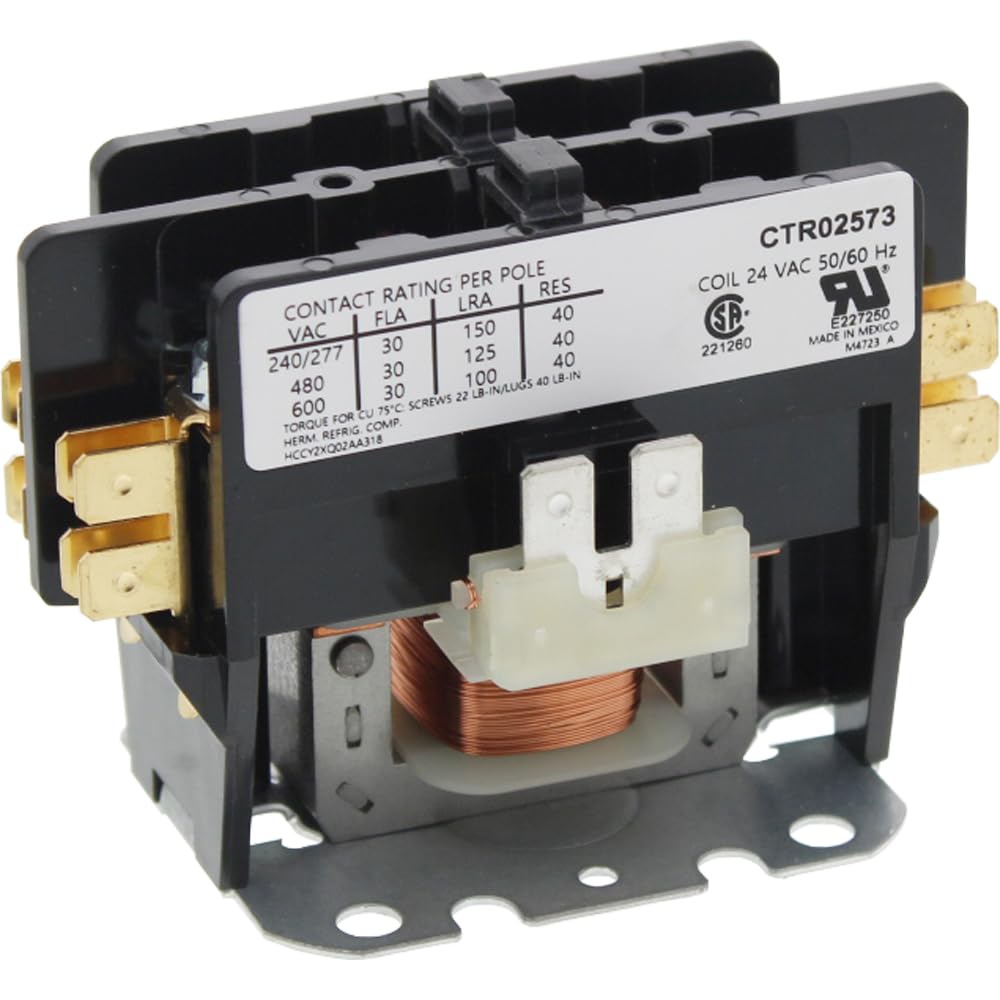 OEM Replacement for American Standard Double Pole / 2 Pole 30A Condenser Contactor Relay CTR1146