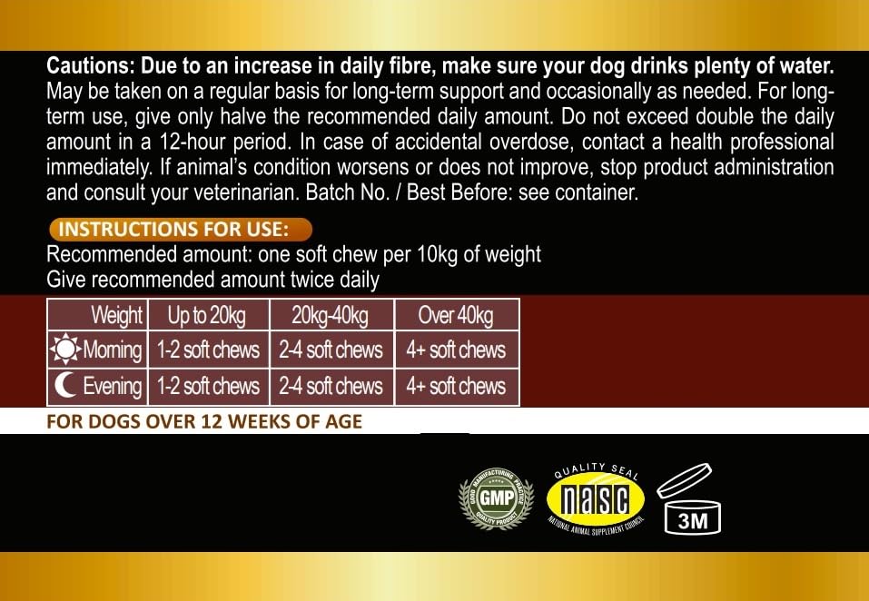 GastroBalance linderung verstopfung beim Hund – 60 weichen kausnacks abführmittel für Hunde 100% natürliche Wirkstoffe - Hühnergeschmack (English)