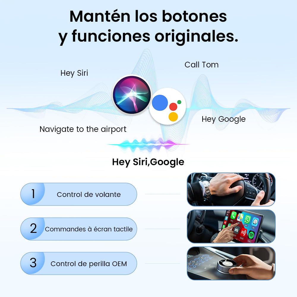 Carlinkit Mini SE Pro Adaptador inalámbrico para CarPlay Inalámbrico y Android Auto inalámbrico(2 en 1),para Coches con CarPlay con Cable o Android Auto con Cable (año: 2017-2026), Plug and Play