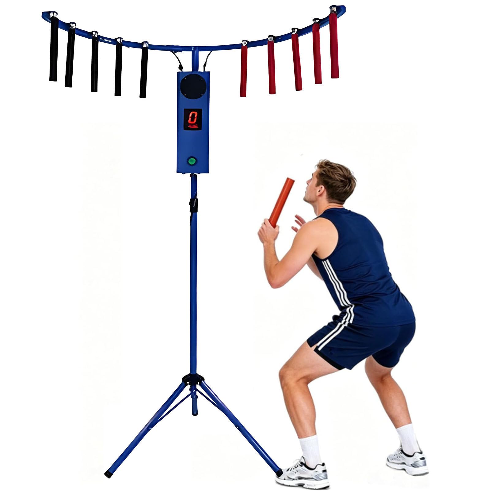 Oiyekntd Hand Eye Coordination Training Catching Stick Game Reflex Sticks, Catching Stick Arcade Game for Party, Business and Family Game Night, with LED Light & Music Reaction Blue