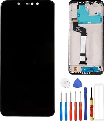 LCD Touch Screen Assembly digitizer Compatible with Xiaomi Redmi Note 6 Pro Display with Frame+ Tools Black