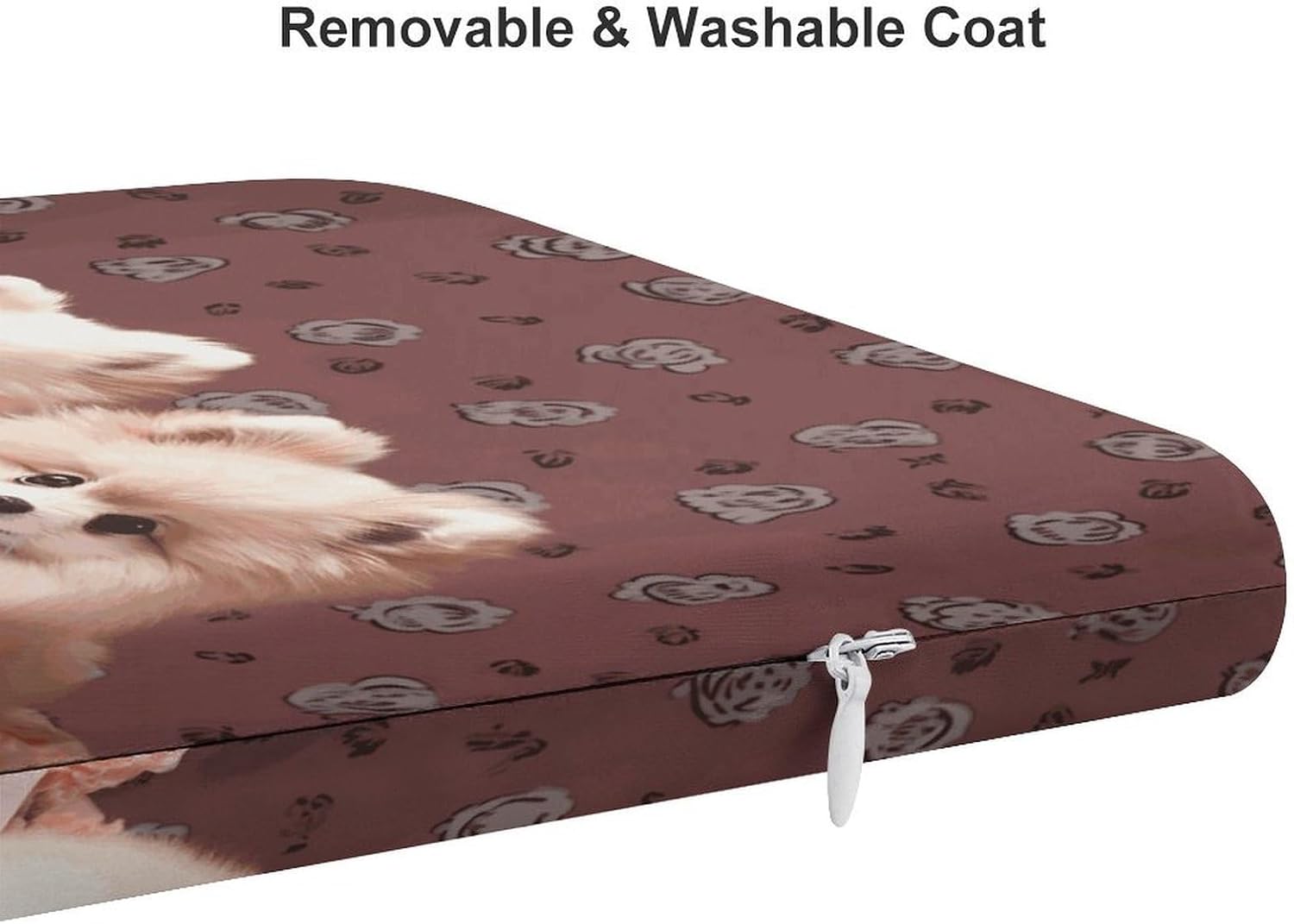 Pomeranians Puppies And Point Chair Cushion Floor Pillow Stool Cushion | Cushions with Removable Cover with Square Memory for for Chair Living Room Balcony Office Sofa,13.8*15*1.2 Inch