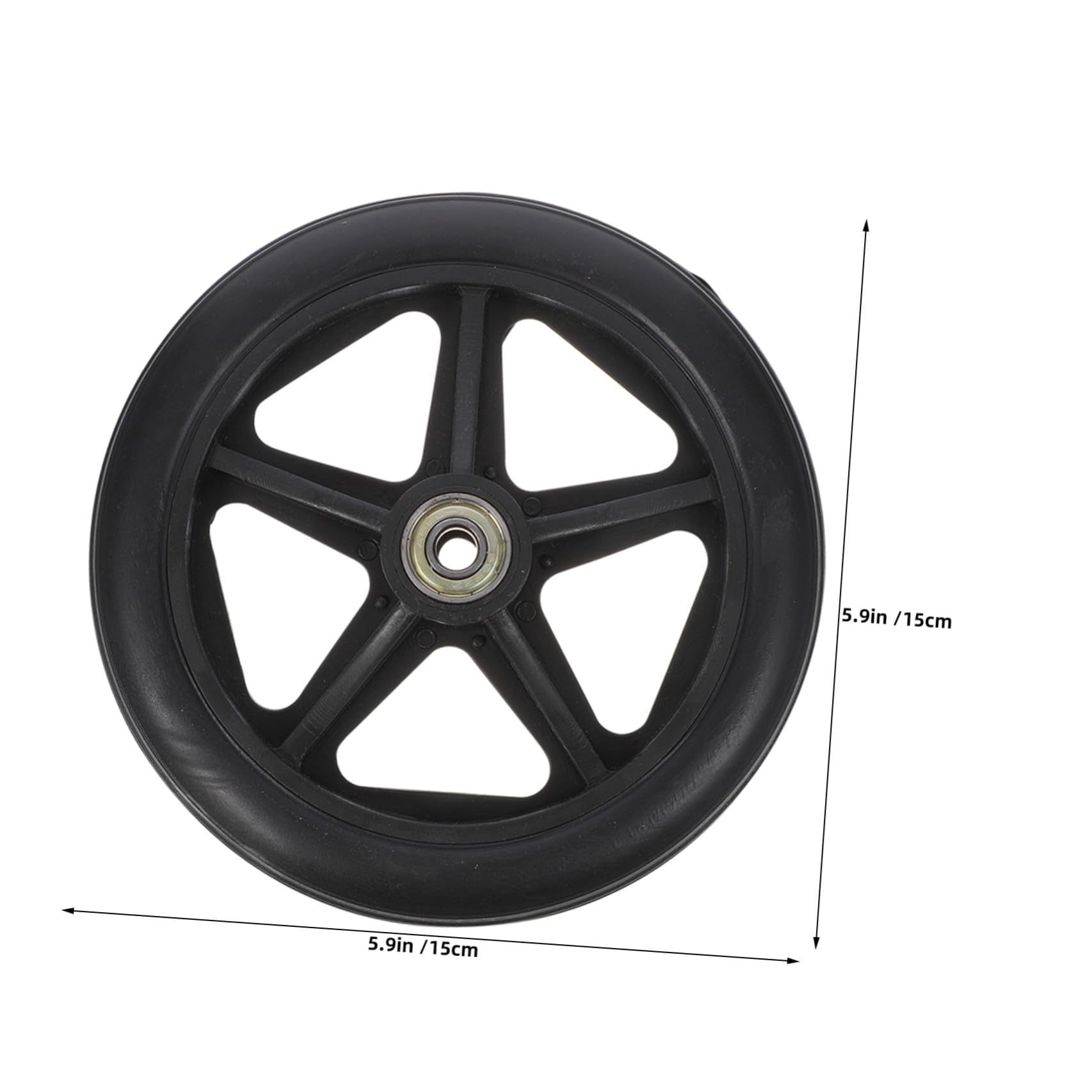 BETOOKY 6 Szt. Sztuk Cali Gumowych Kółek z Łożyskami Do Chodzika Kół Zamienianych Do Przedniego Uchwytu z Plastikowymi Łożyskami i Śrubami Kompatybilne z Standardowymi Chodzikami i
