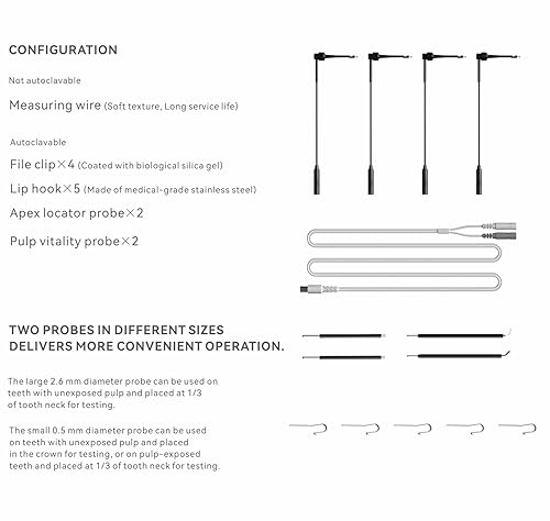 Miniatura 8 de Woodpecker Ai-Pex Endodonitc Apex Localizadores con probador de pulpa de conducto radicular buscador de medición, vendido por JMU