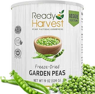 Ready Harvest Freeze-Dried Whole Foods for Emergency Food Storage, Camping Supplies, and Survival Kits | Sealed Fresh in #10 Can | 25-Year Shelf Life | 1 Can | Garden Peas