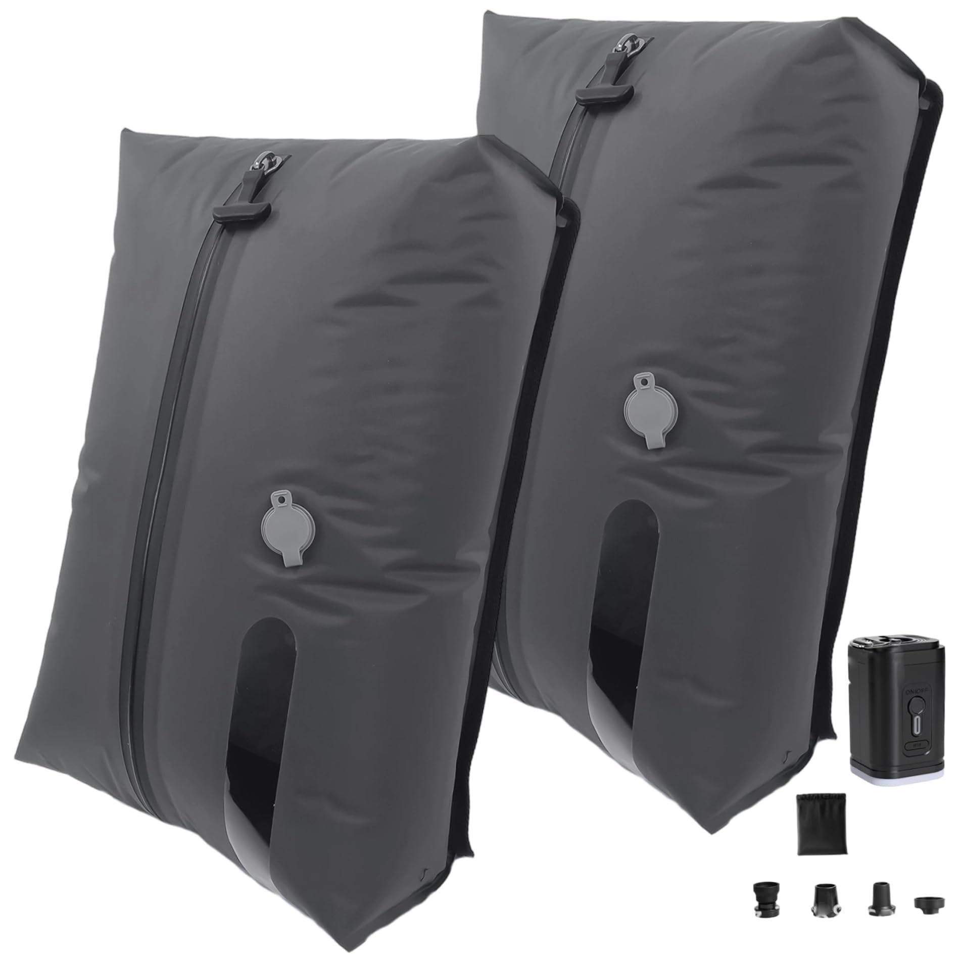 Sac de compression sous vide gris avec fenêtre de contrôle