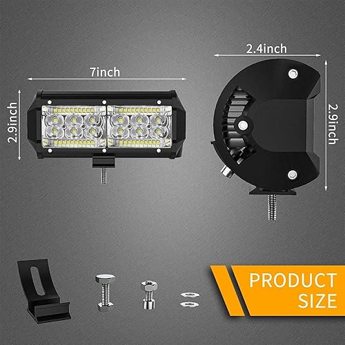Miniatura 2 de SAN YOUNG Barra de luz LED de 7 pulgadas 240 W 24000 lm luces LED para tractores luces de trabajo LED para camión 10 unidades de haz combinado de