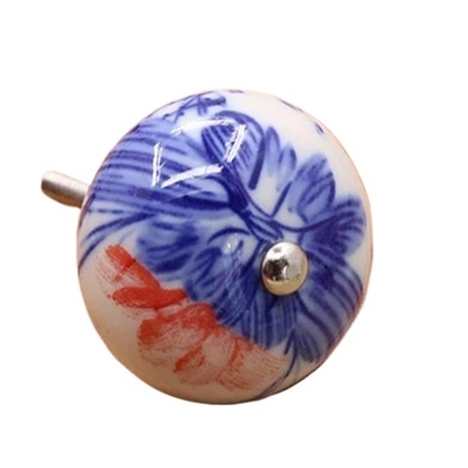 GNYVZXPLQ Ceramic Handle Drawer Knobs, 6 pcs Ceramic Knob Blue and White for Chest of Drawers Cupboard Wardrobe Door(Color 2)