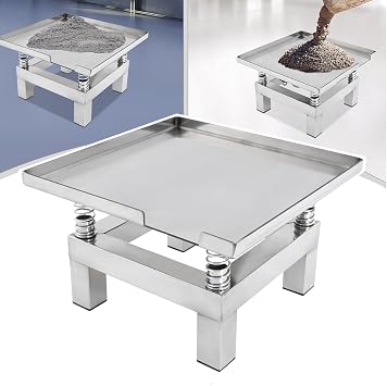 Stainless Steel Mini Vibration Table/Stainless Steel Vibrating Table-3000 Times/Min- Model Plaster Oscillator, Concrete Vibrating Table to Shake Wet Powder, Remove Bubbles, And Precipitate,13.7x13.7in