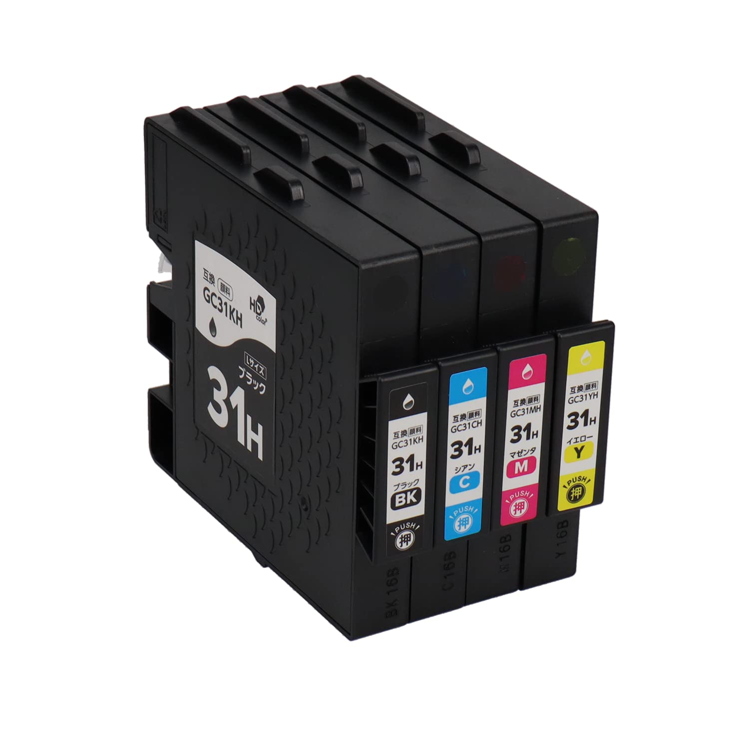 Amazon.co.jp: リコー用 GC31H 互換インク 顔料 4色セット Lサイズ