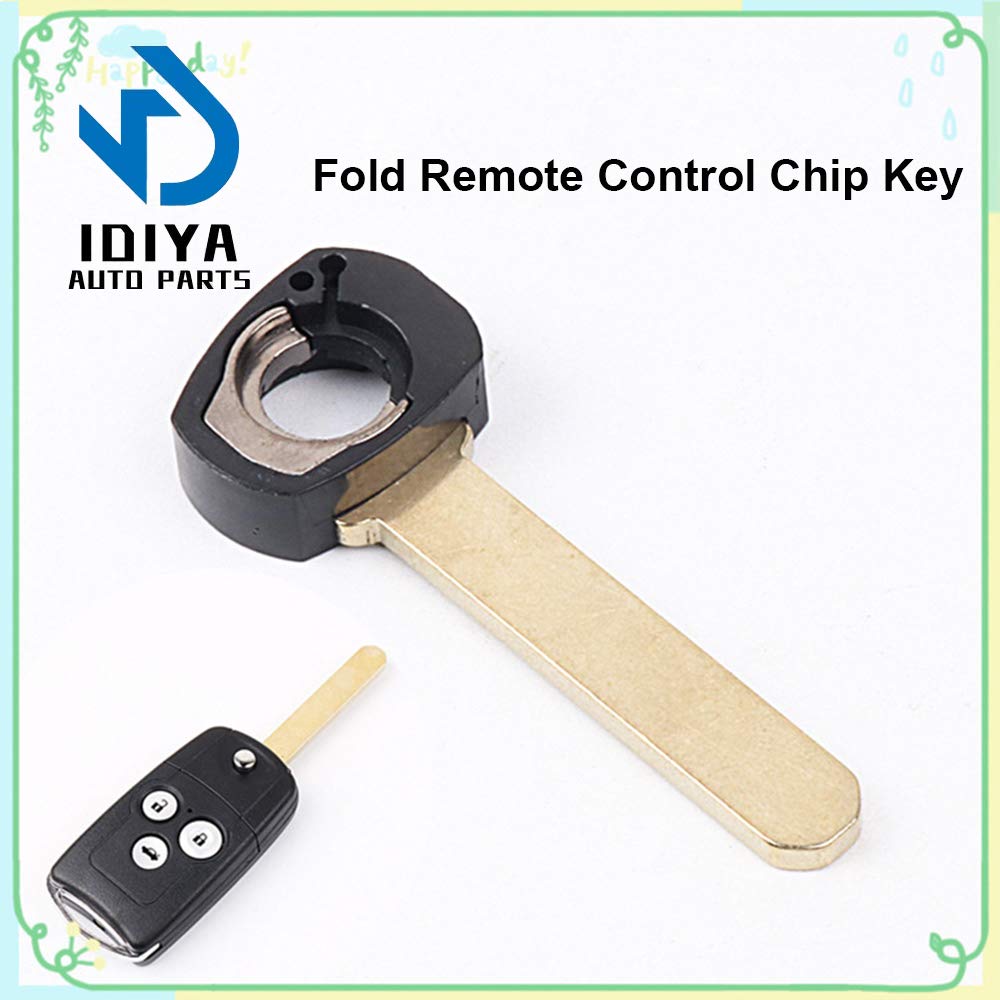 IDIYA Deputy Factory Car Smart Card Remote Control Uncut Copper Fold Emergency Chips Key Blade Inserts Compatible with Accord City CRV Acura 2010 No Transponder 40103 (1 Pack)