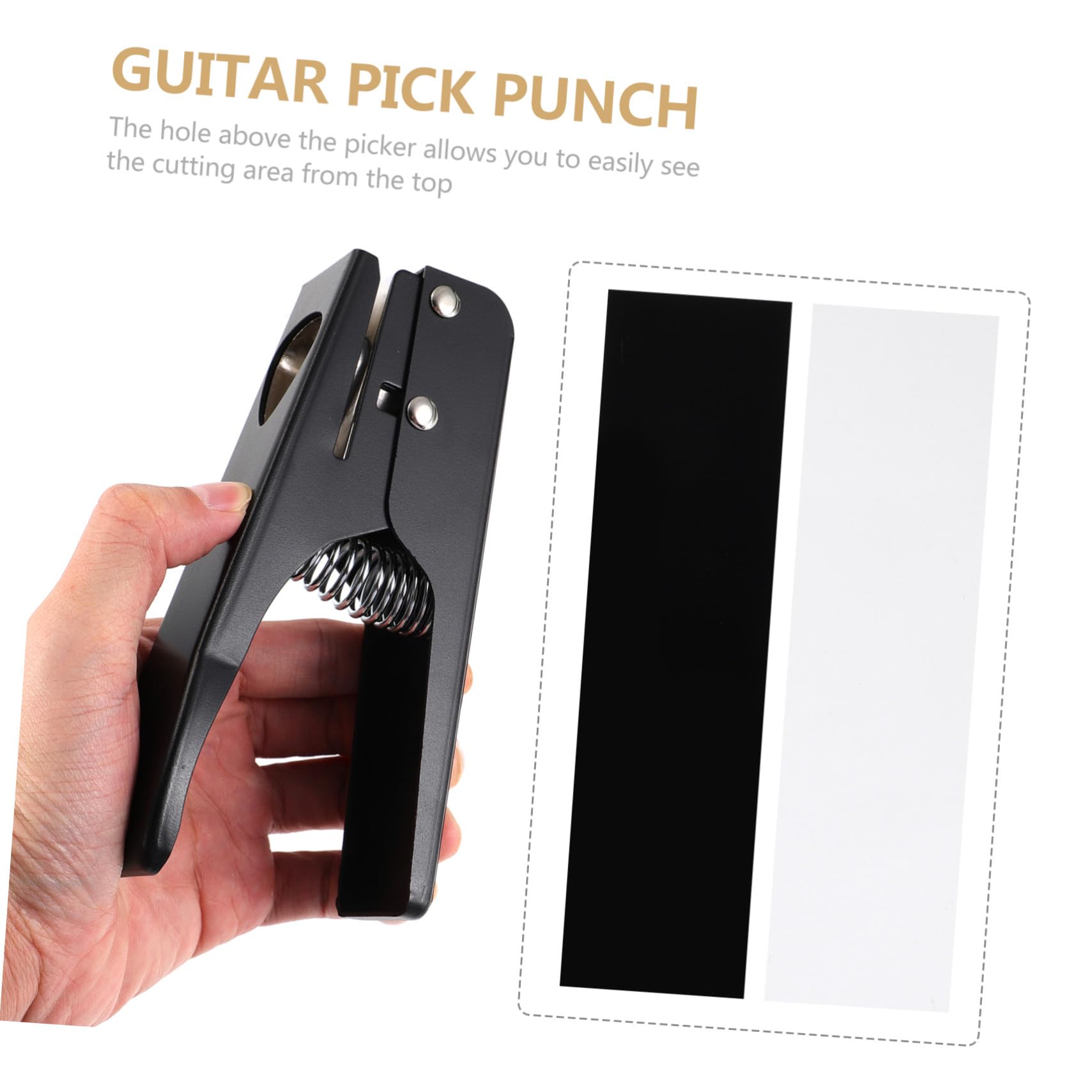 ULTECHNOVO Gitarrenlocher aus Eisen mit Silikonpad Standard Lochdesign und Rostbeständig Werkzeug für Gitarrenbauer und Gitarrenzubehör zur Herstellung von Plektren