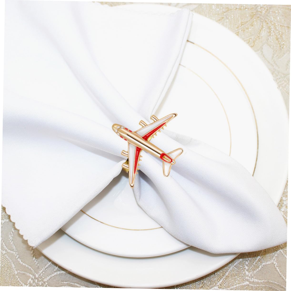 BESTOYARD 20piezas Servilletero Forma De Avión Anillo para Servilletas Decorativo para Mesa De Comedor para Bodas y Reuniones Familiares