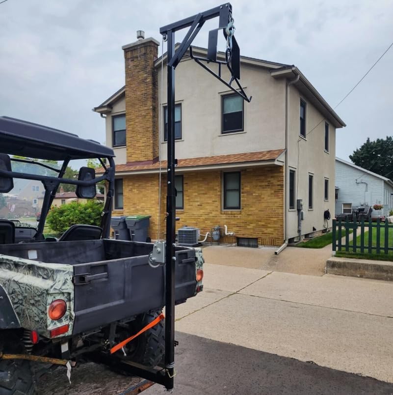 2" Hitch Game Hoist 600LB Big Game Hunting Deer Hoist Winch Lift Gambrel Set