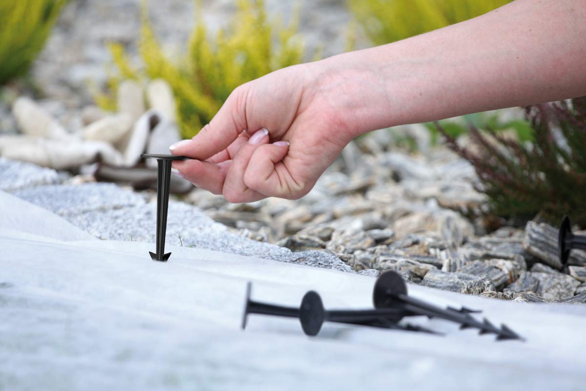 GARDENIX TerraPEG kotwy gruntowe do włókniny ogrodowej, oddzielenia piaskownicy, siatka na chwasty i krety, plandeka uniwersalna, bardzo mocne