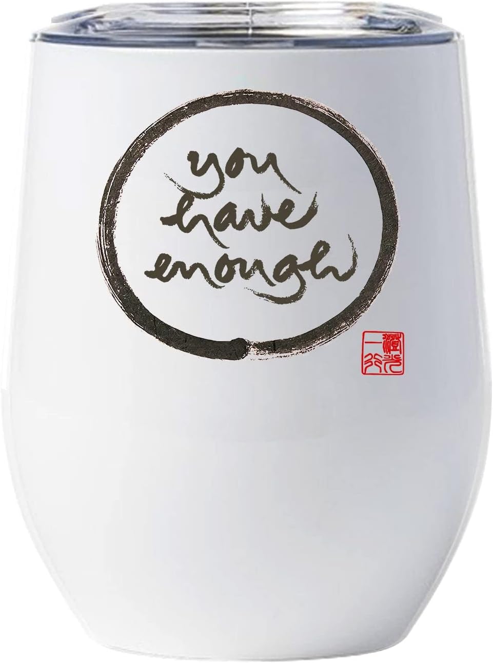 Thich Nhat Hanh Calligraphy Tumbler 12oz - Fresh As A Flower Wine Glass Women, Men Gift - Mindfulness Quotes Inspirational Spiritual Tumbler With Lid Stainless Steel To Meditation Lover