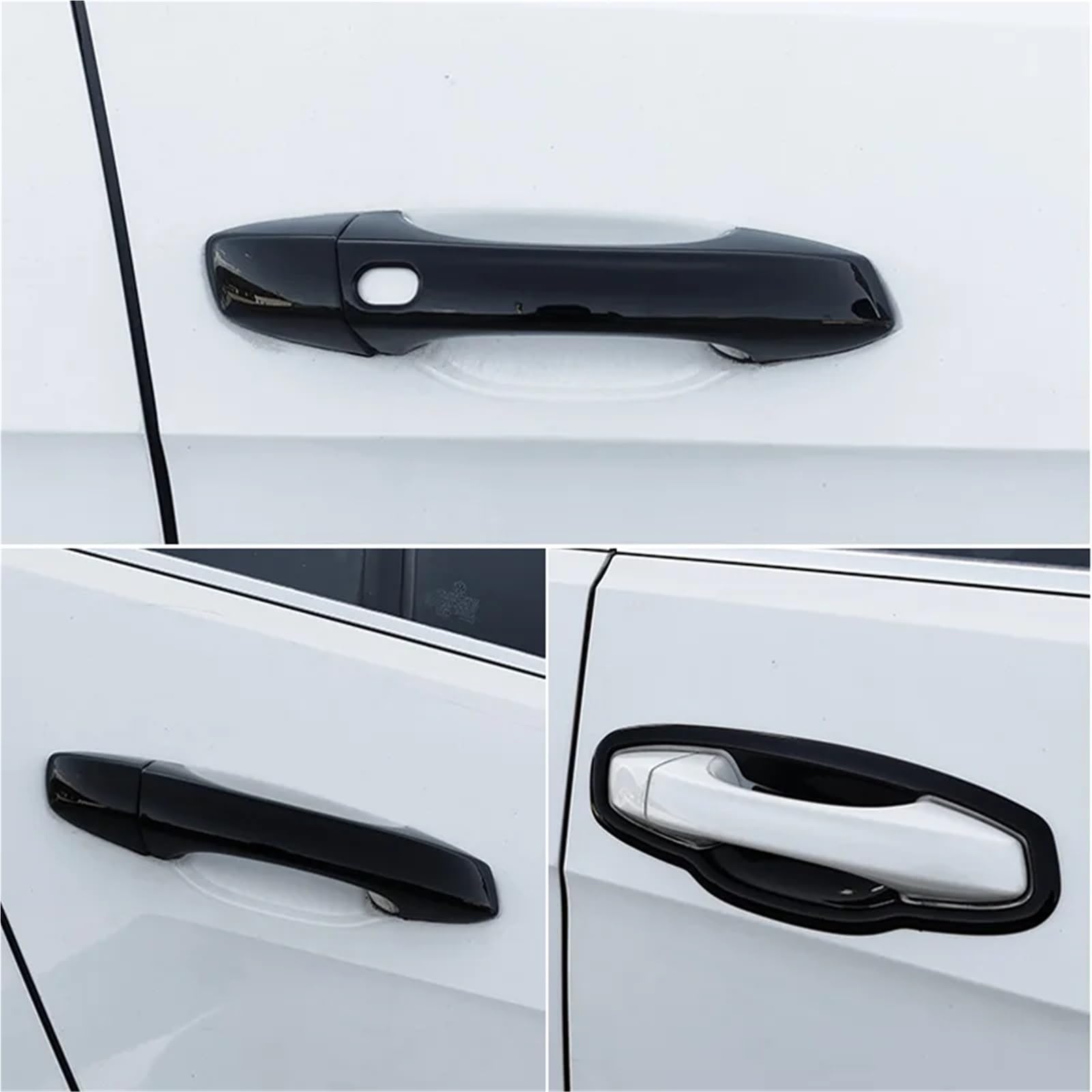 Klamka Zewnętrzna Samochodu Osłona klamki drzwi ABS Car Styling, wykończenie ramki miski, pasuje do Skody, pasuje do Kodiaq 2017-2023(4 Hole BK Handle)